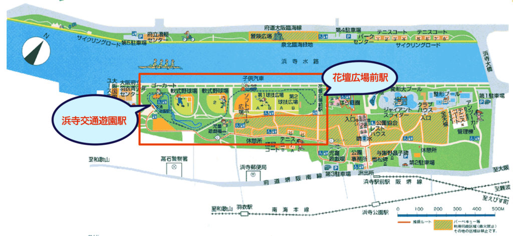 浜寺公園子供汽車map2